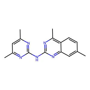 N-(4,6-dimethylpyrimidin-2-yl)-4,7-dimethylquinazolin-2-amine structure
