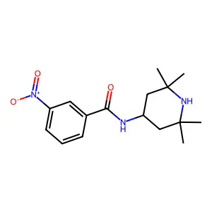 3-nitro-N-(2,2,6,6-tetramethyl-4-piperidinyl)benzamide structure