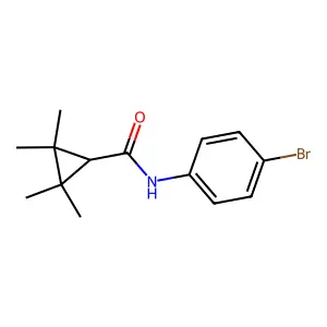 N-(4-bromophenyl)-2,2,3,3-tetramethylcyclopropane-1-carboxamide structure