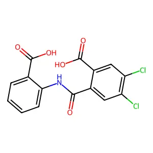 2-[(2-Carboxyphenyl)carbamoyl]-4,5-dichlorobenzoic acid structure