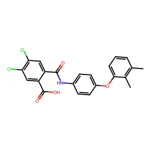 4,5-Dichloro-2-[[4-(2,3-dimethylphenoxy)phenyl]carbamoyl]benzoic acid structure