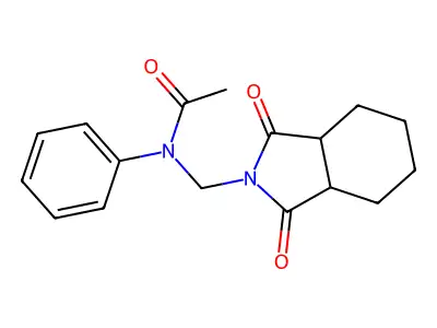 N-[(1,3-dioxooctahydro-2H-isoindol-2-yl)methyl]-N-phenylacetamide structure