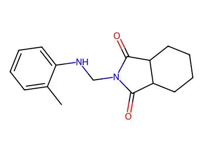 2-[(2-Methylanilino)methyl]-3a,4,5,6,7,7a-hexahydroisoindole-1,3-dione structure