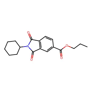 Propyl 2-cyclohexyl-1,3-dioxo-5-isoindolinecarboxylate structure
