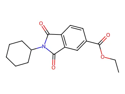 Ethyl 2-cyclohexyl-1,3-dioxo-5-isoindolinecarboxylate structure