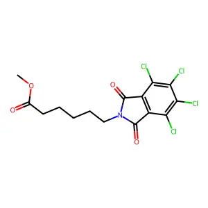 methyl 6-(4,5,6,7-tetrachloro-1,3-dioxo-1,3-dihydro-2H-isoindol-2-yl)hexanoate structure