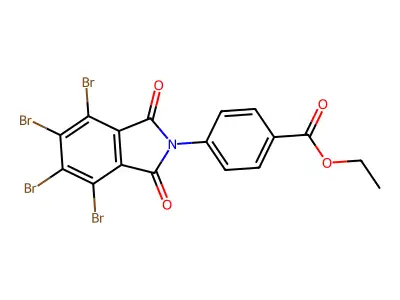 ethyl 4-(4,5,6,7-tetrabromo-1,3-dioxo-1,3-dihydro-2H-isoindol-2-yl)benzoate structure