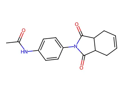 N-[4-(1,3-dioxo-1,3,3a,4,7,7a-hexahydro-2H-isoindol-2-yl)phenyl]acetamide structure