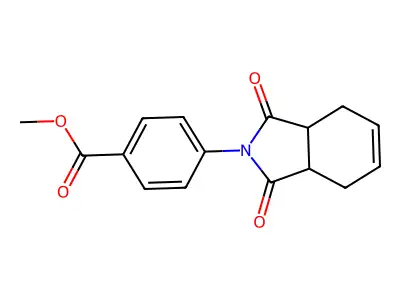 methyl 4-(1,3-dioxo-1,3,3a,4,7,7a-hexahydro-2H-isoindol-2-yl)benzoate structure