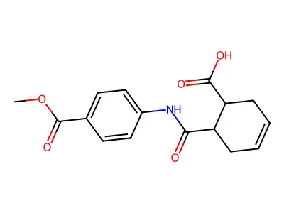 6-{[4-(Methoxycarbonyl)anilino]carbonyl}-3-cyclohexene-1-carboxylic acid structure