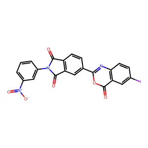 5-(6-Iodo-4-oxo-3,1-benzoxazin-2-yl)-2-(3-nitrophenyl)isoindole-1,3-dione structure