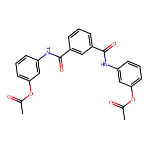 Benzene-1,3-diylbis(carbonyliminobenzene-3,1-diyl) diacetate structure