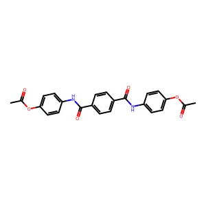 4-({4-[N-(4-acetyloxyphenyl)carbamoyl]phenyl}carbonylamino)phenyl acetate structure