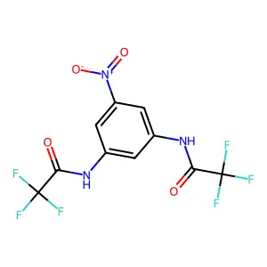 2,2,2-trifluoro-N-[3-nitro-5-[(2,2,2-trifluoroacetyl)amino]phenyl]acetamide structure