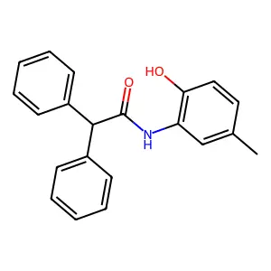 N-(2-hydroxy-5-methylphenyl)-2,2-diphenylacetamide structure