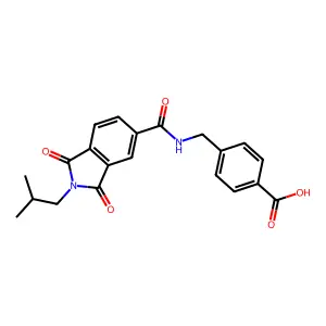 4-((2-Isobutyl-1,3-dioxoisoindoline-5-carboxamido)methyl)benzoic acid structure