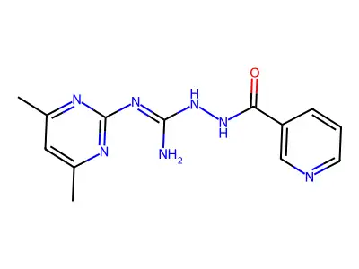 N-(4,6-dimethylpyrimidin-2-yl)-2-nicotinoylhydrazinecarboximidamide structure