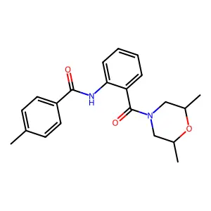 N-[2-(2,6-dimethylmorpholine-4-carbonyl)phenyl]-4-methylbenzamide structure