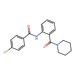 4-chloro-N-[2-(piperidine-1-carbonyl)phenyl]benzamide structure