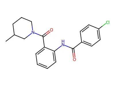 4-chloro-N-[2-(3-methylpiperidine-1-carbonyl)phenyl]benzamide structure