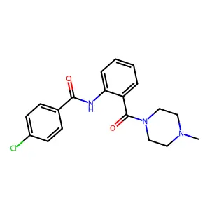 4-chloro-N-[2-(4-methylpiperazine-1-carbonyl)phenyl]benzamide structure