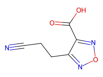 4-(2-cyanoethyl)-1,2,5-oxadiazole-3-carboxylic Acid structure
