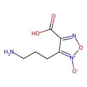 4-(3-Aminopropyl)-1,2,5-oxadiazole-3-carboxylic acid 5-oxide structure