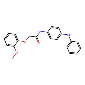 N-(4-anilinophenyl)-2-(2-methoxyphenoxy)acetamide structure