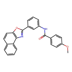 4-methoxy-N-(3-naphtho[1,2-d][1,3]oxazol-2-ylphenyl)benzamide structure