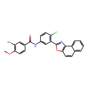 N-(3-benzo[e][1,3]benzoxazol-2-yl-4-chlorophenyl)-3-bromo-4-methoxybenzamide structure