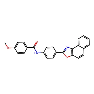 N-(4-benzo[e][1,3]benzoxazol-2-ylphenyl)-4-methoxybenzamide structure