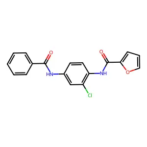 N-(4-benzamido-2-chlorophenyl)furan-2-carboxamide structure