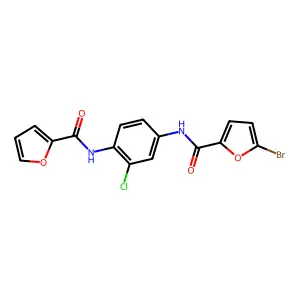 5-bromo-N-[3-chloro-4-(furan-2-carbonylamino)phenyl]furan-2-carboxamide structure