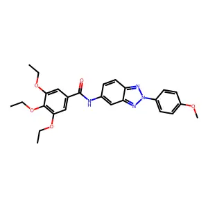3,4,5-triethoxy-N-[2-(4-methoxyphenyl)benzotriazol-5-yl]benzamide structure