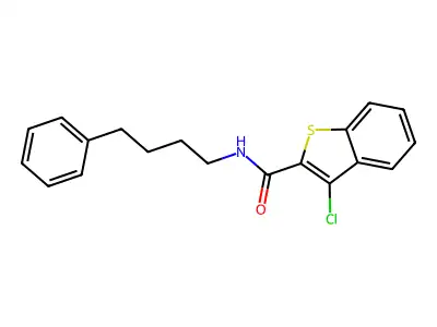 3-chloro-N-(4-phenylbutyl)-1-benzothiophene-2-carboxamide structure
