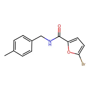 5-bromo-N-[(4-methylphenyl)methyl]furan-2-carboxamide structure