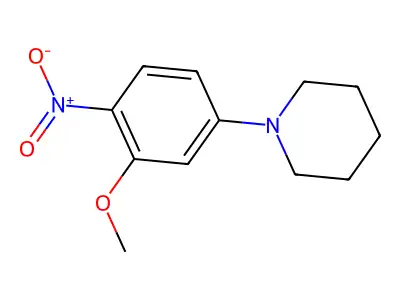 1-(3-Methoxy-4-nitrophenyl)piperidine structure