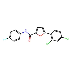5-(2,4-dichlorophenyl)-N-(4-fluorophenyl)furan-2-carboxamide structure