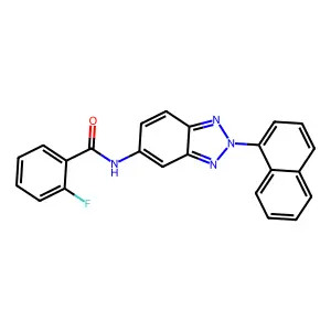 2-fluoro-N-(2-naphthalen-1-ylbenzotriazol-5-yl)benzamide structure
