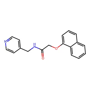 2-naphthalen-1-yloxy-N-(pyridin-4-ylmethyl)acetamide structure