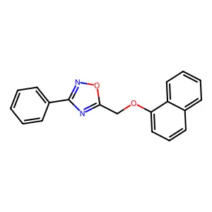 5-(Naphthalen-1-yloxymethyl)-3-phenyl-1,2,4-oxadiazole structure