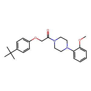 2-(4-Tert-butylphenoxy)-1-[4-(2-methoxyphenyl)piperazin-1-yl]ethanone structure