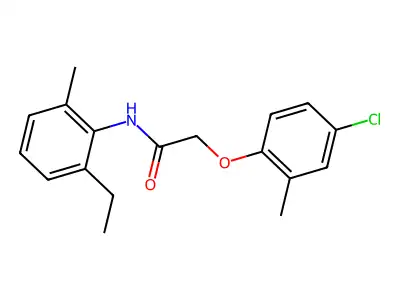 2-(4-chloro-2-methylphenoxy)-N-(2-ethyl-6-methylphenyl)acetamide structure
