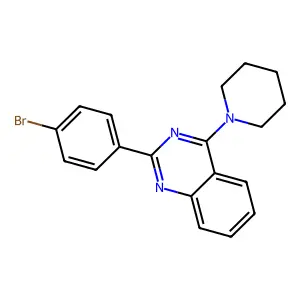 2-(4-Bromophenyl)-4-piperidin-1-ylquinazoline structure
