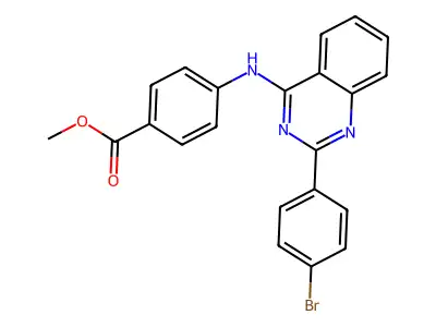 Methyl 4-((2-(4-bromophenyl)quinazolin-4-yl)amino)benzoate structure