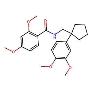 N-{[1-(3,4-dimethoxyphenyl)cyclopentyl]methyl}-2,4-dimethoxybenzamide structure