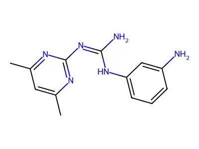 1-(3-Aminophenyl)-2-(4,6-dimethylpyrimidin-2-yl)guanidine structure