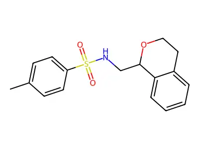 N-(3,4-dihydro-1H-isochromen-1-ylmethyl)-4-methylbenzenesulfonamide structure