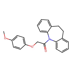 1-(5,6-Dihydrobenzo[b][1]benzazepin-11-yl)-2-(4-methoxyphenoxy)ethanone structure