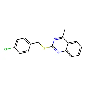 4-Chlorobenzyl 4-methyl-2-quinazolinyl sulfide structure